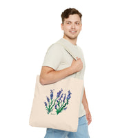 Whimsical Garden Tote Bag Purple Blooms