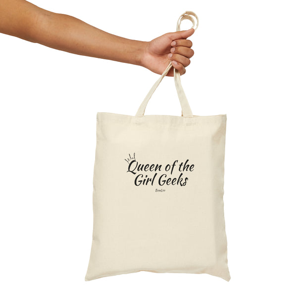 Queen of the Girl Geeks Cotton Canvas Tote Bag