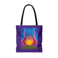 The Lyre (2015) Designed by Lenny Pinna Tote Bag in Purple