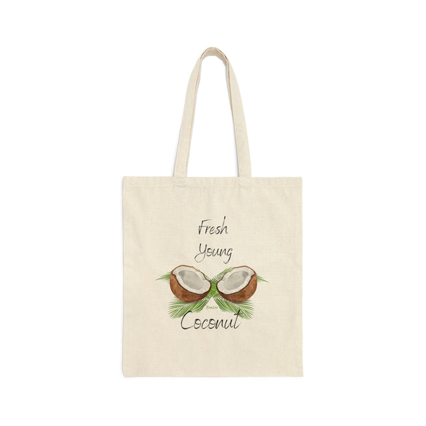 Fresh Young Coconut Cotton Canvas Tote Bag