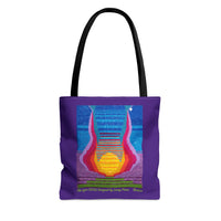 The Lyre (2015) Designed by Lenny Pinna Tote Bag in Purple