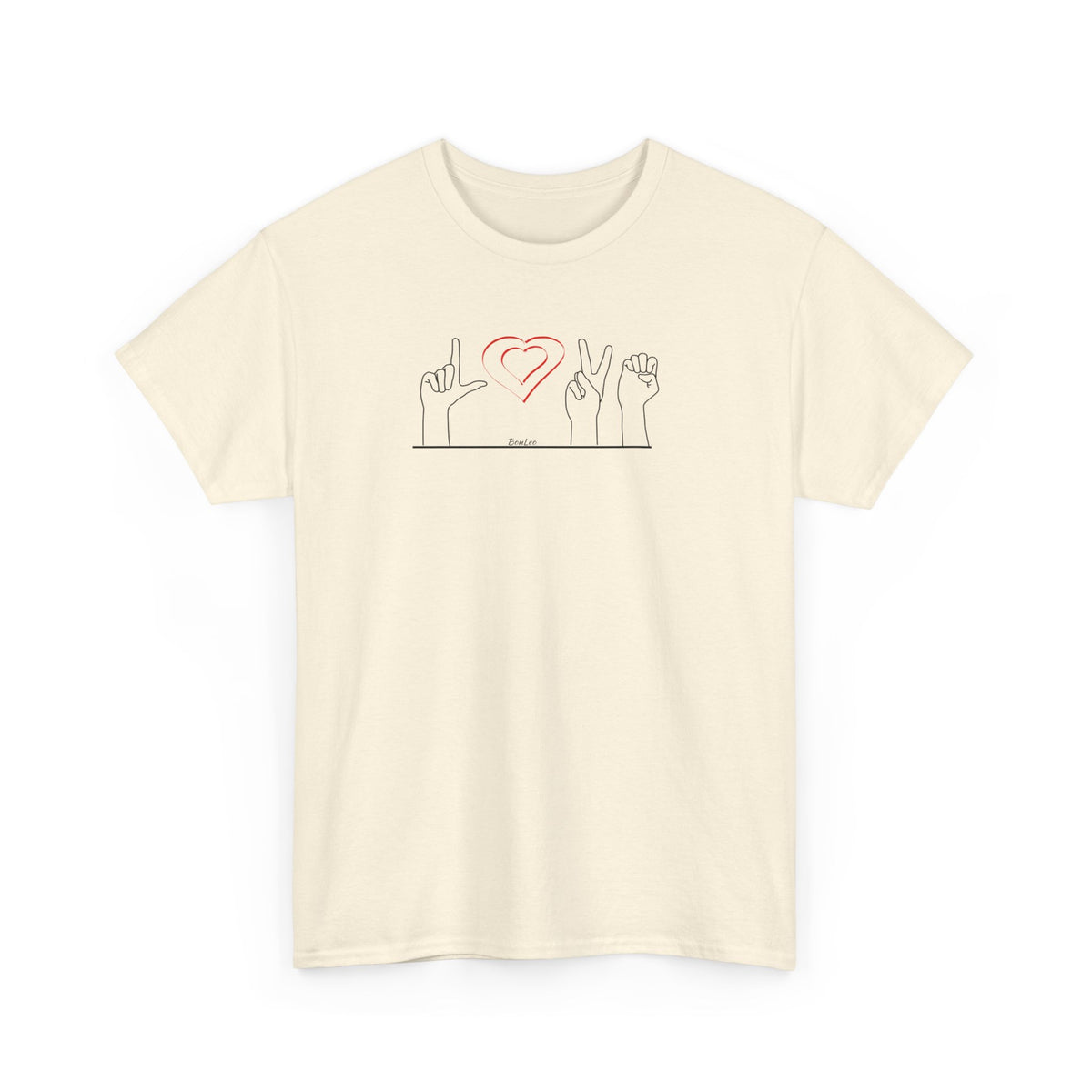 ALS Love Sign Language Unisex Heavy Cotton Tee