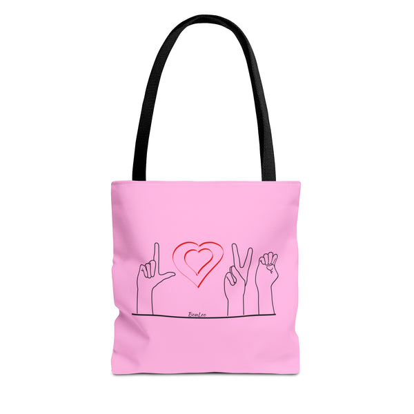ALS Love Tote In Pink