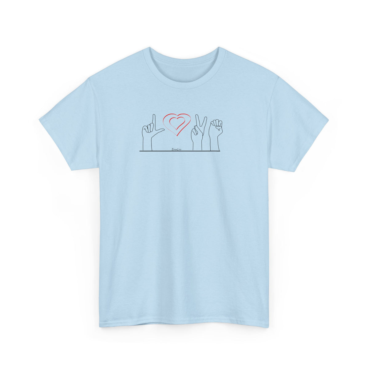 ALS Love Sign Language Unisex Heavy Cotton Tee