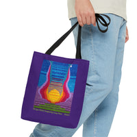 The Lyre (2015) Designed by Lenny Pinna Tote Bag in Purple