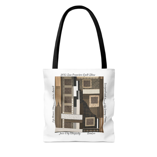 Jazz City Rhapsody Designed by Lenny Pinna Tote Bag in White