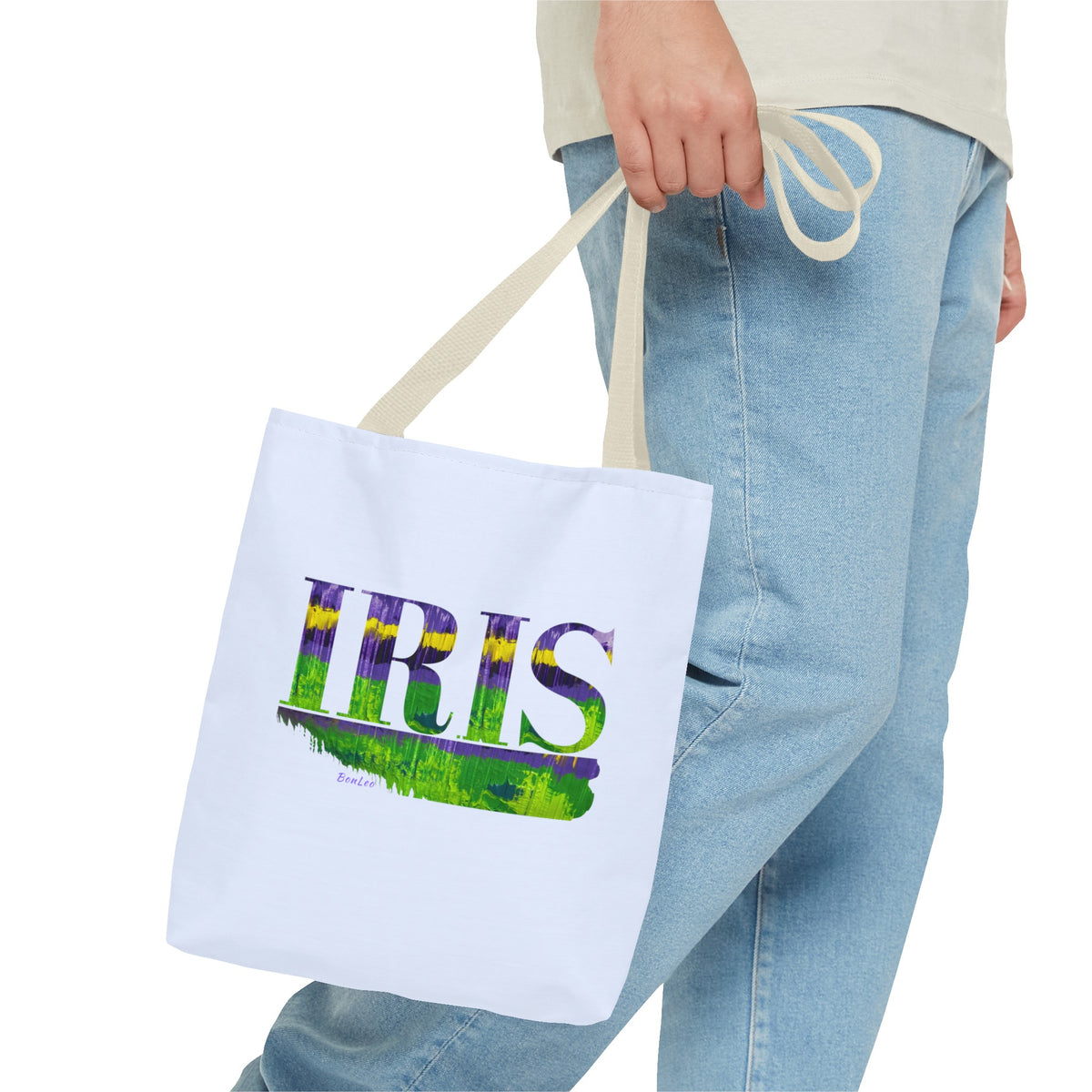 Iris Garden Tote In Purple and Green