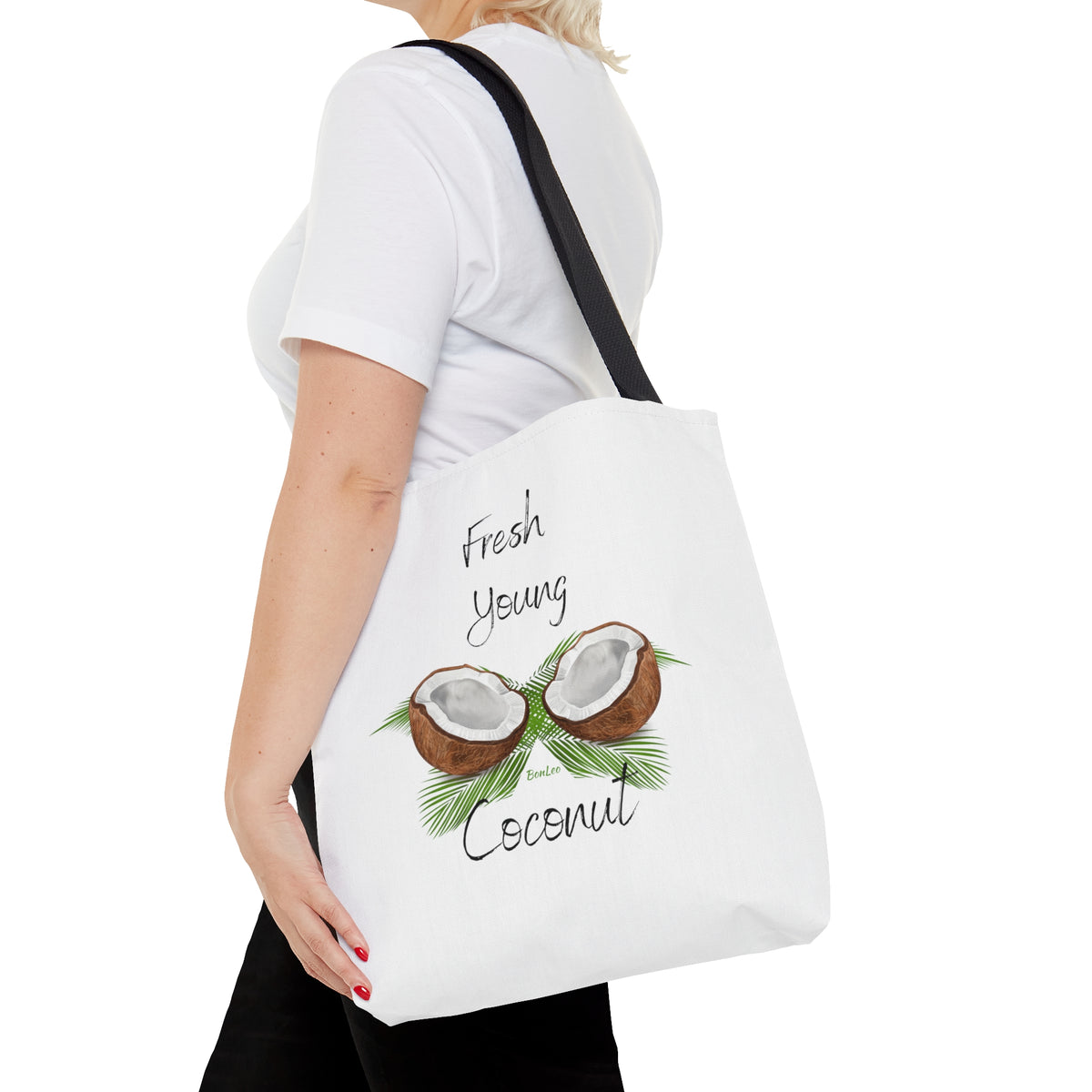 Fresh Young Coconut Polyester Tote Bag