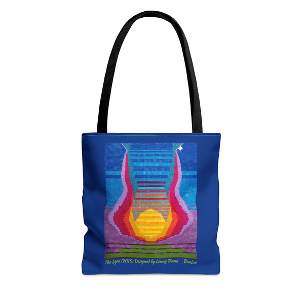 The Lyre (2015) Designed by Lenny Pinna Tote Bag in Blue