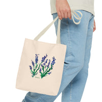 Whimsical Garden Tote Bag Purple Blooms