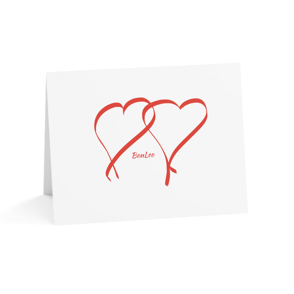 BonLeo Joined Hearts Greeting Cards (1, 10, 30, and 50pcs)