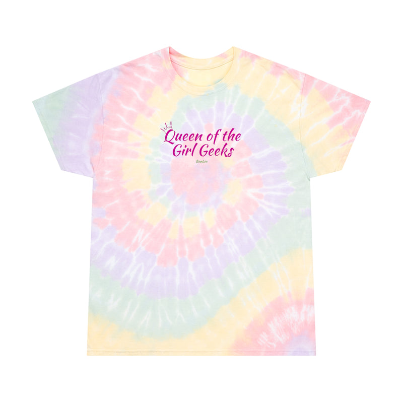 Queen of the Girl Geeks Women's Relaxed Tie-Dye Tee, Spiral