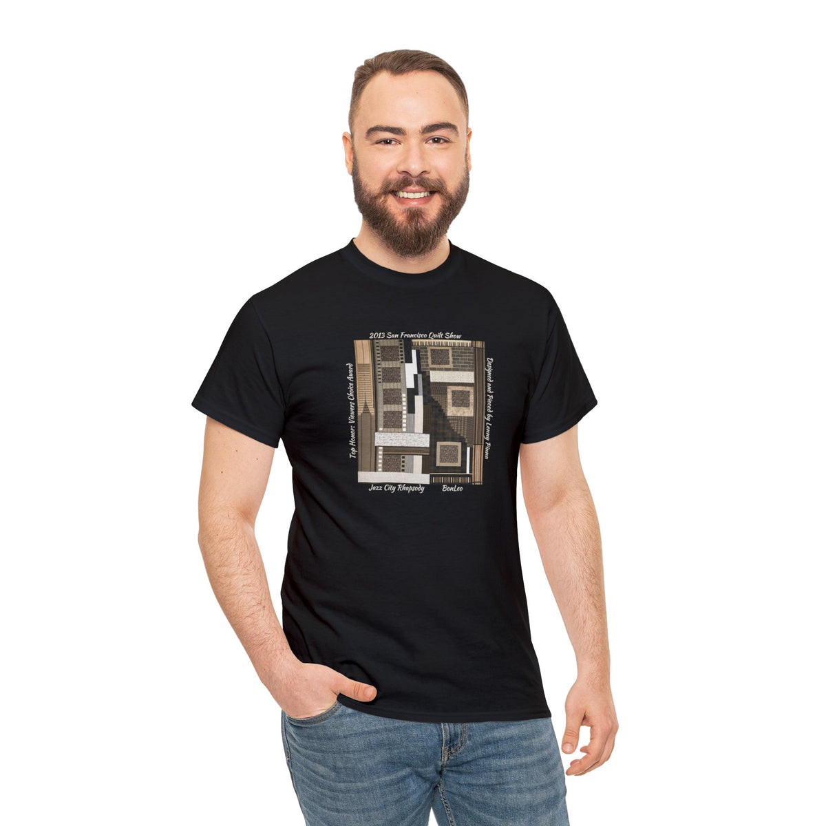 Jazz City Rhapsody Designed by Lenny Pinna Tee in Black