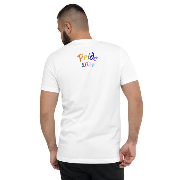 Pride Flag 2024 Unisex Short Sleeve V-Neck T-Shirt