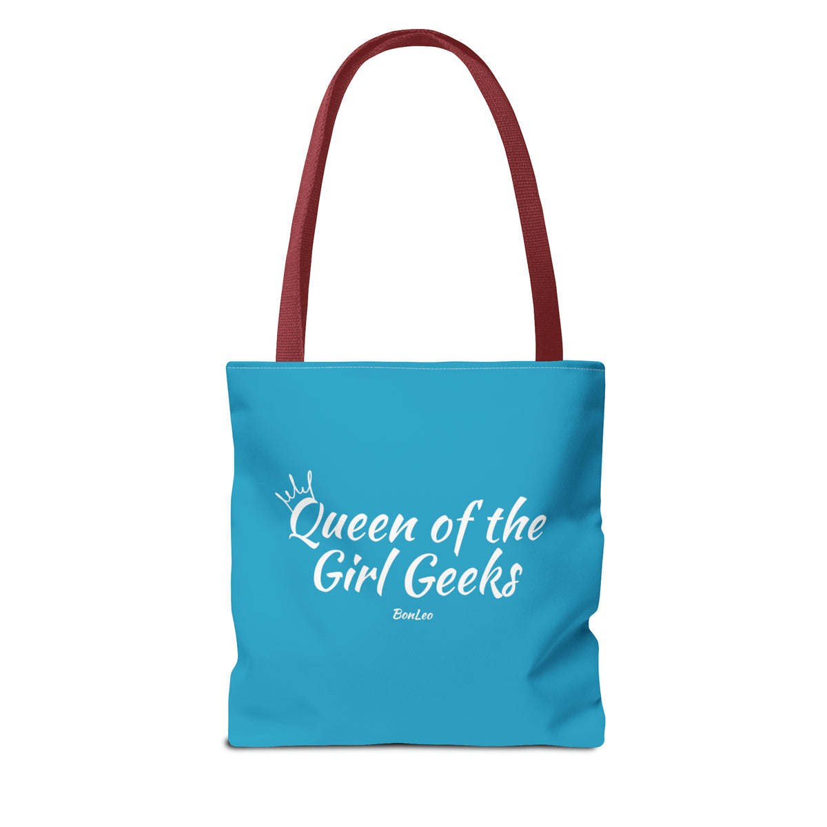 Queen of the Girl Geeks Polyester Tote Bag in Turquoise