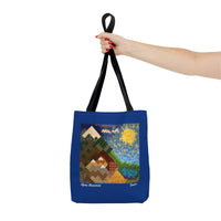 Alpine Mountain Quilt Tote Bag - Blue