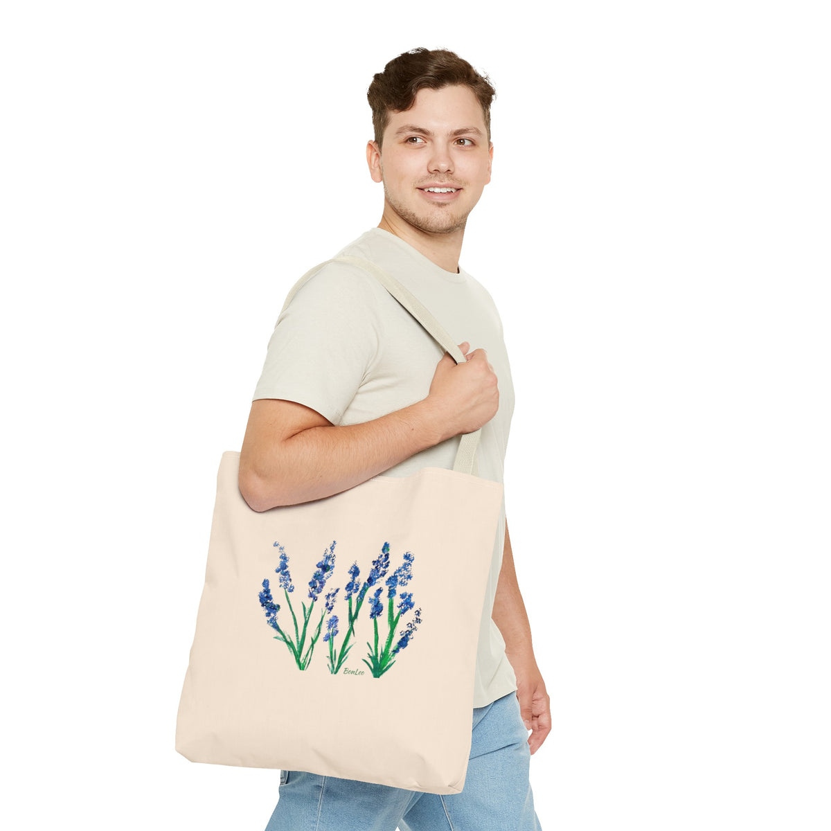 Whimsical Garden Tote Bag Blue Bells