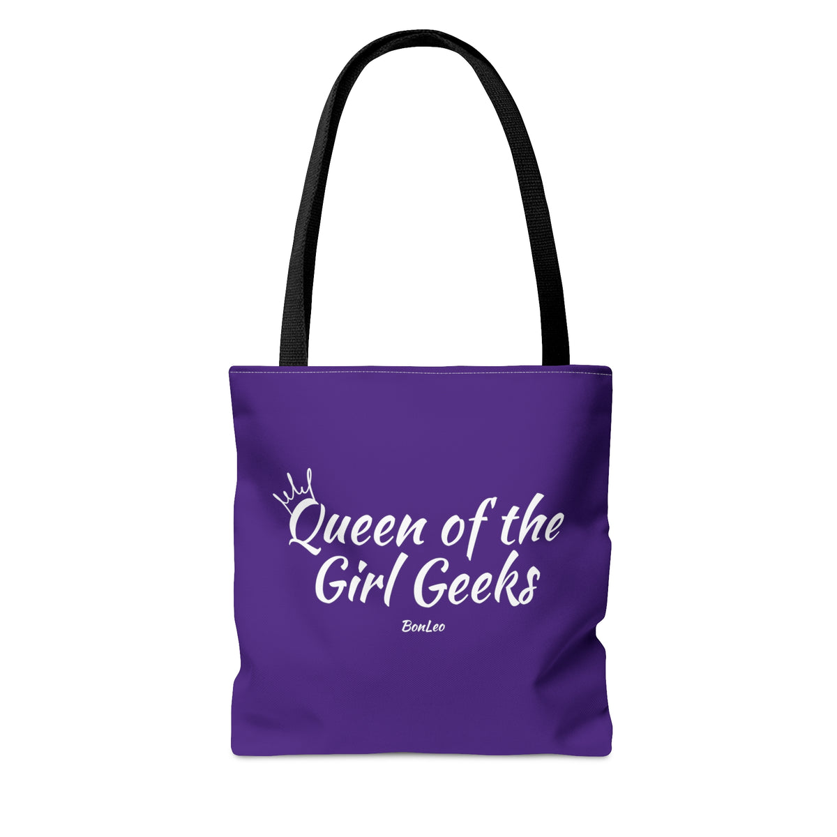 Queen of the Girl Geeks Polyester Tote Bag in Purple