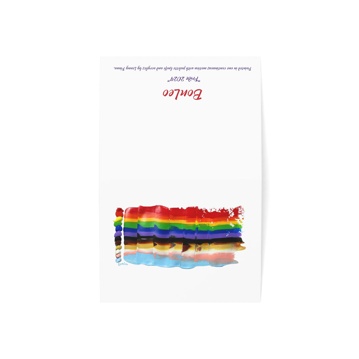 Pride Flag 2024 Greeting Cards in LGBTQIA+ Rainbow (1, 10, 30, and 50pcs)