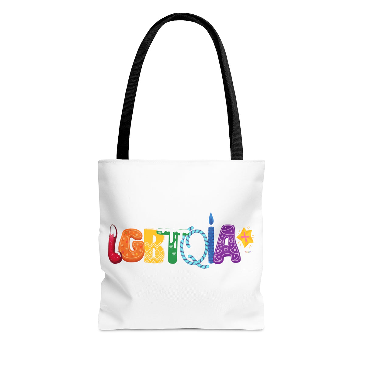 LGBTQIA+ Holiday Pride Polyester Tote Bag