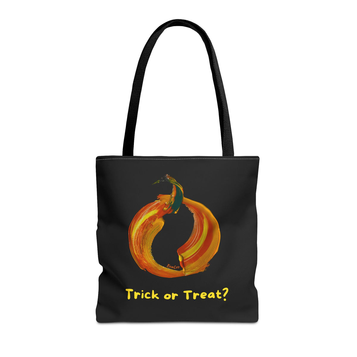 Fiery Halloween Pumpkin Trick or Treat Bag by Lenny Pinna