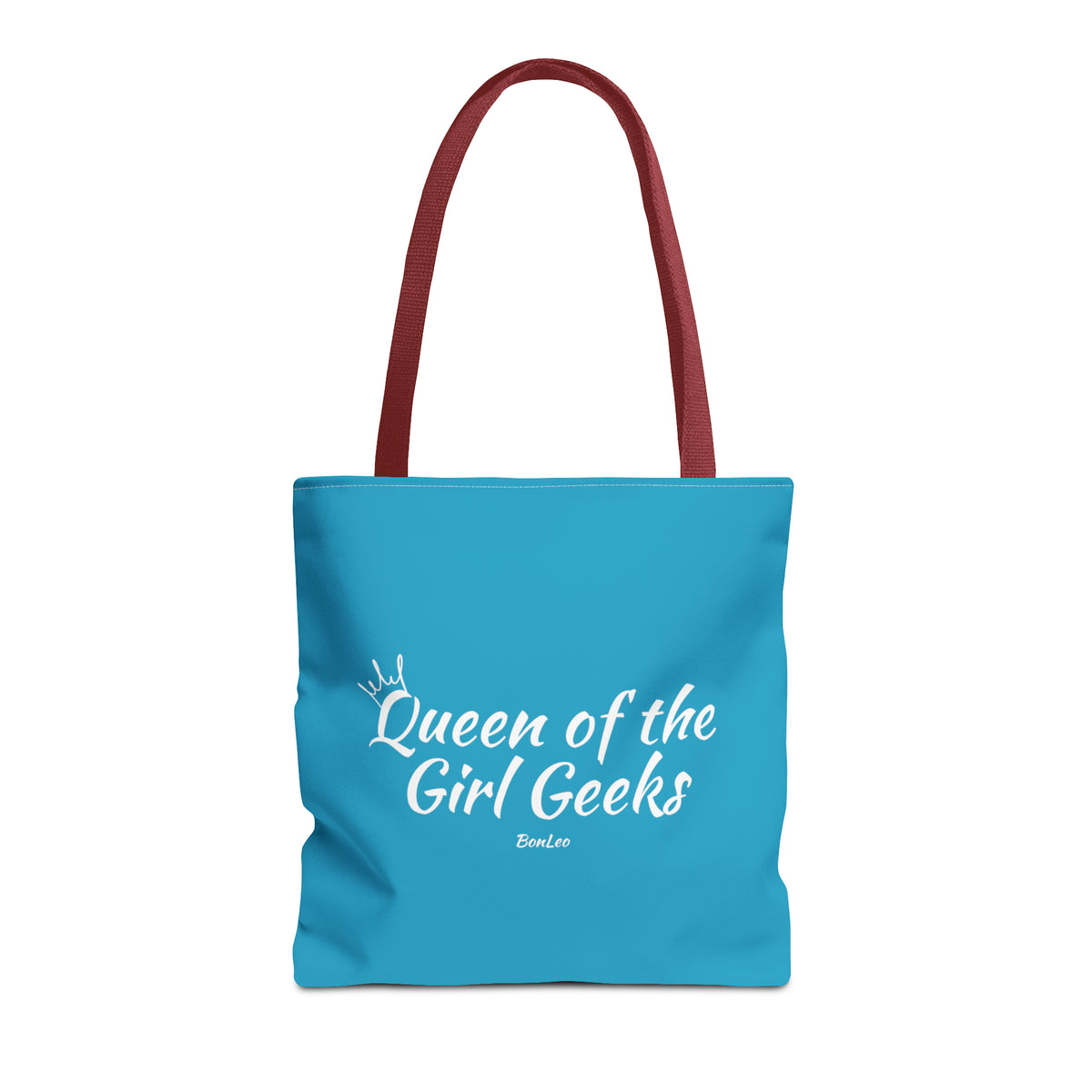 Queen of the Girl Geeks Polyester Tote Bag in Turquoise