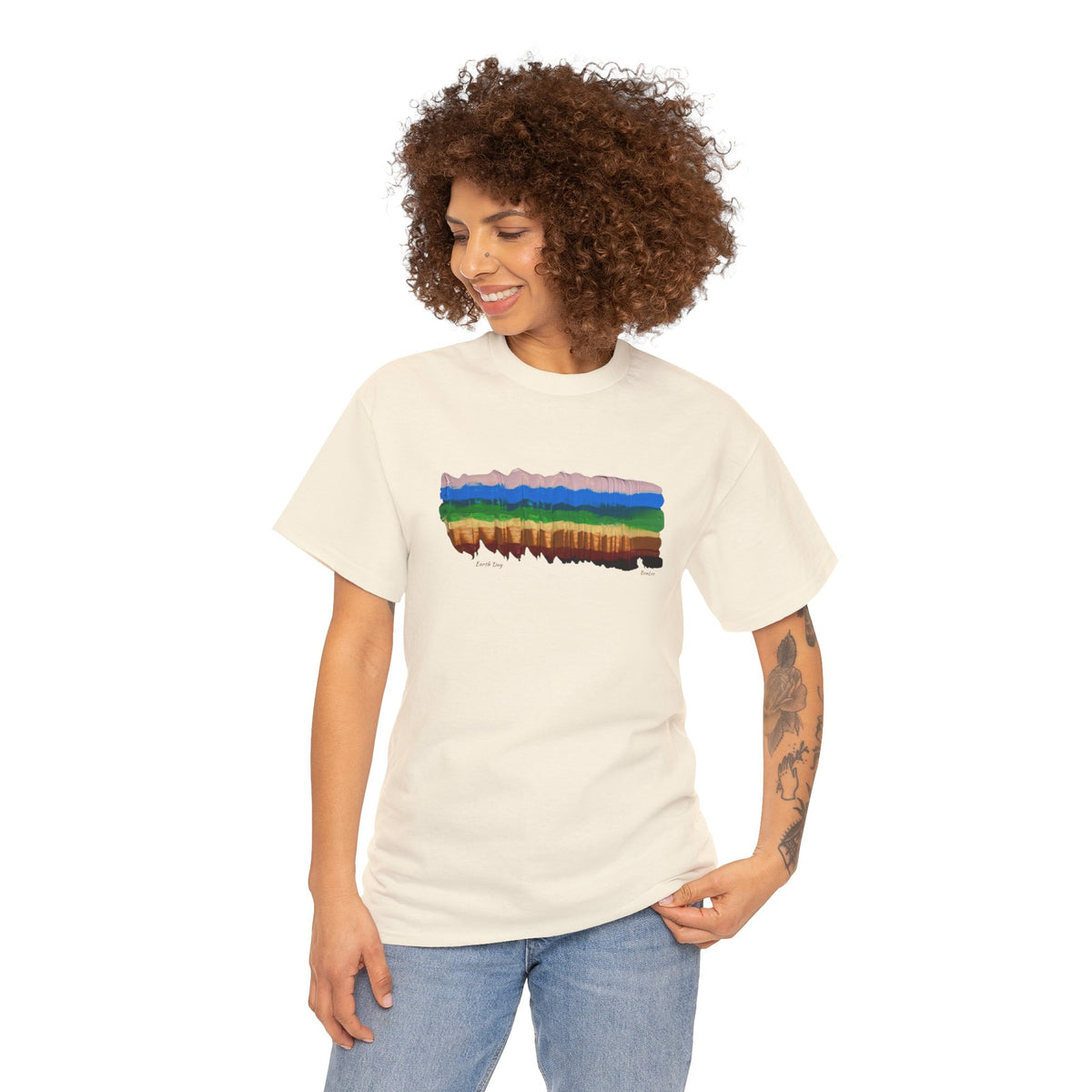 Earth Day Is Everyday Unisex Heavy Cotton Tee Design #2 in Natural