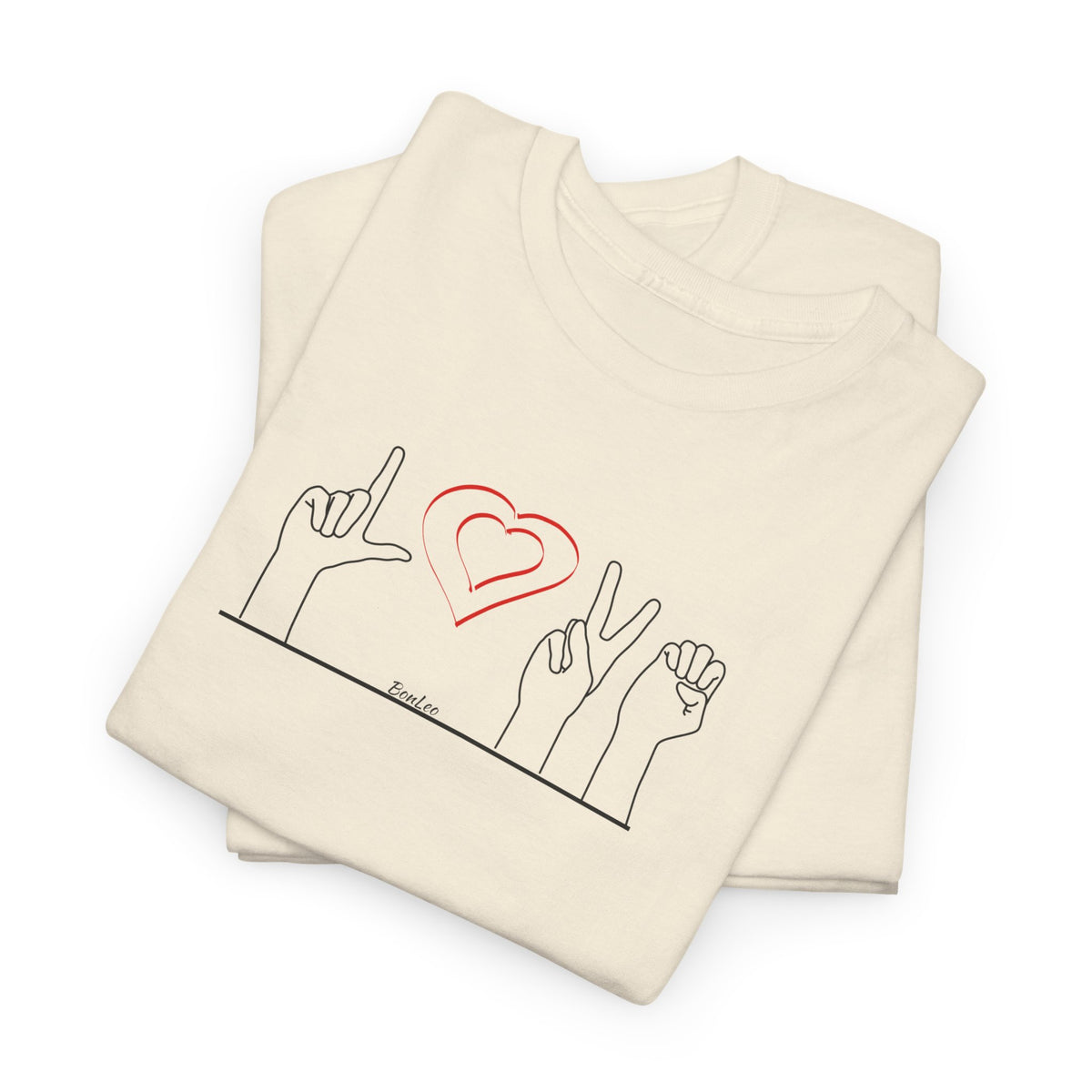 ALS Love Sign Language Unisex Heavy Cotton Tee