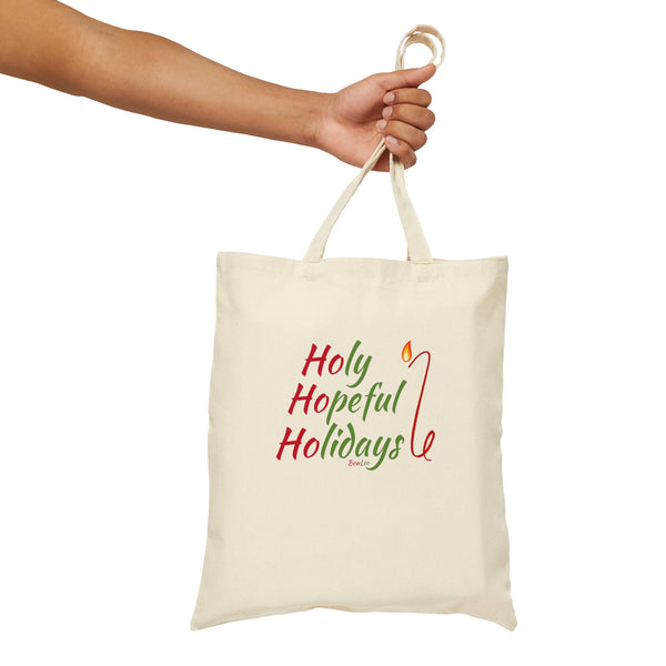 Holy, Hopeful, Holidays Cotton Canvas Tote Bag