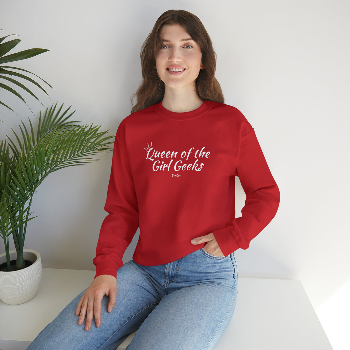 Queen of the Girl Geeks Crewneck Sweatshirt