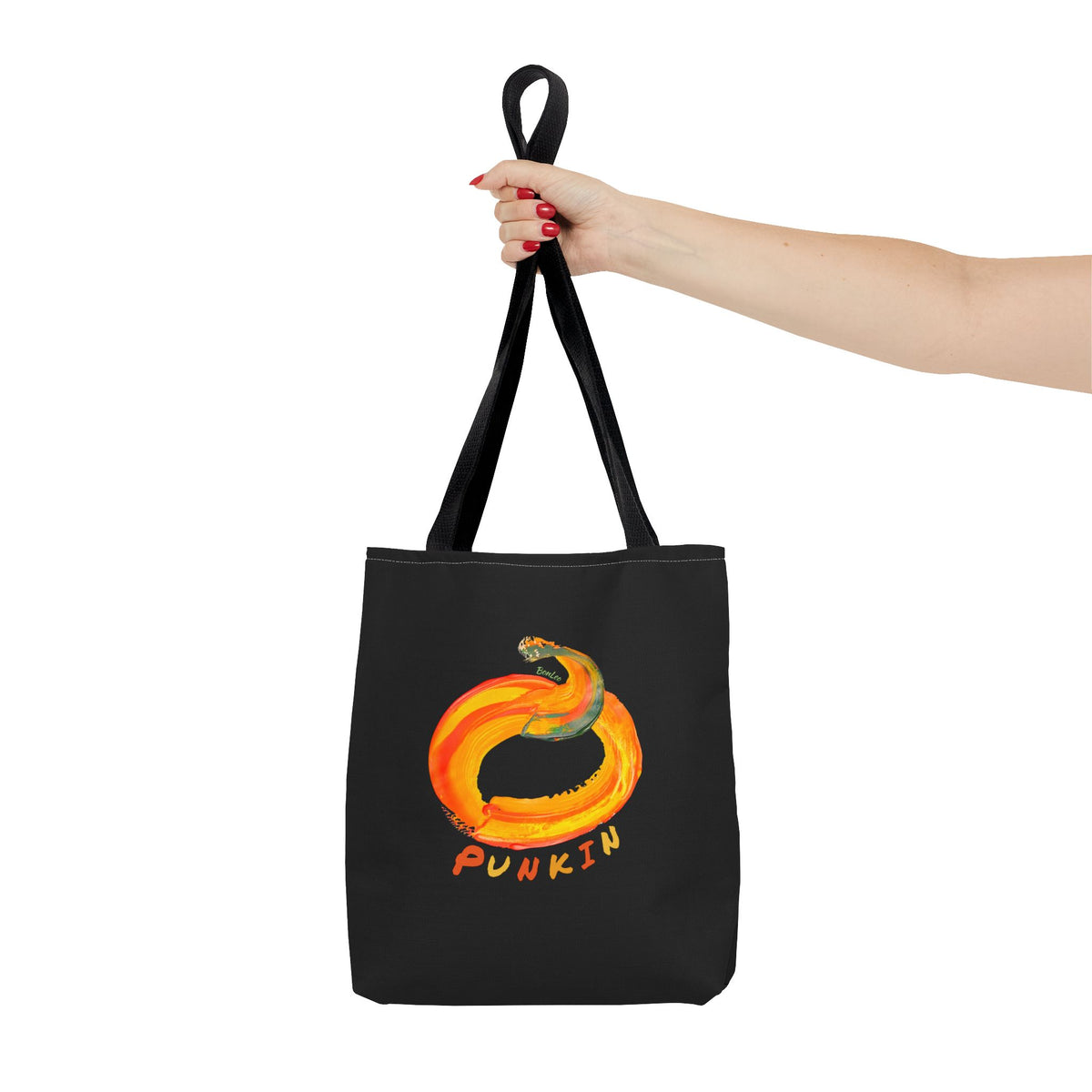 Halloween Punkin Black Unisex Heavy Tote Bag by BonLeo