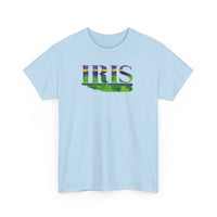 Iris Garden Unisex Heavy Cotton Tee In Purple and Green