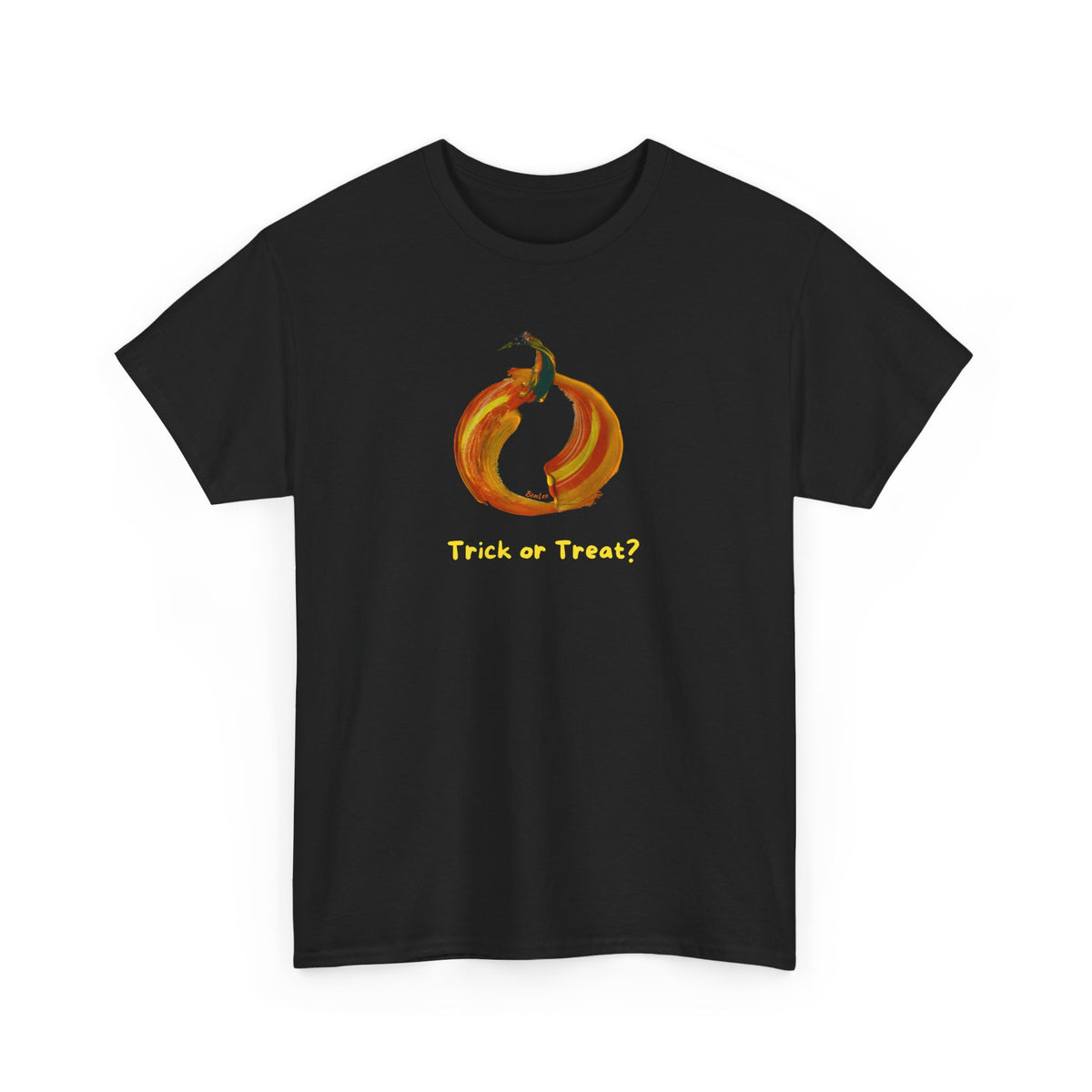 Fiery Halloween Pumpkin Trick or Treat Tee by Lenny Pinna