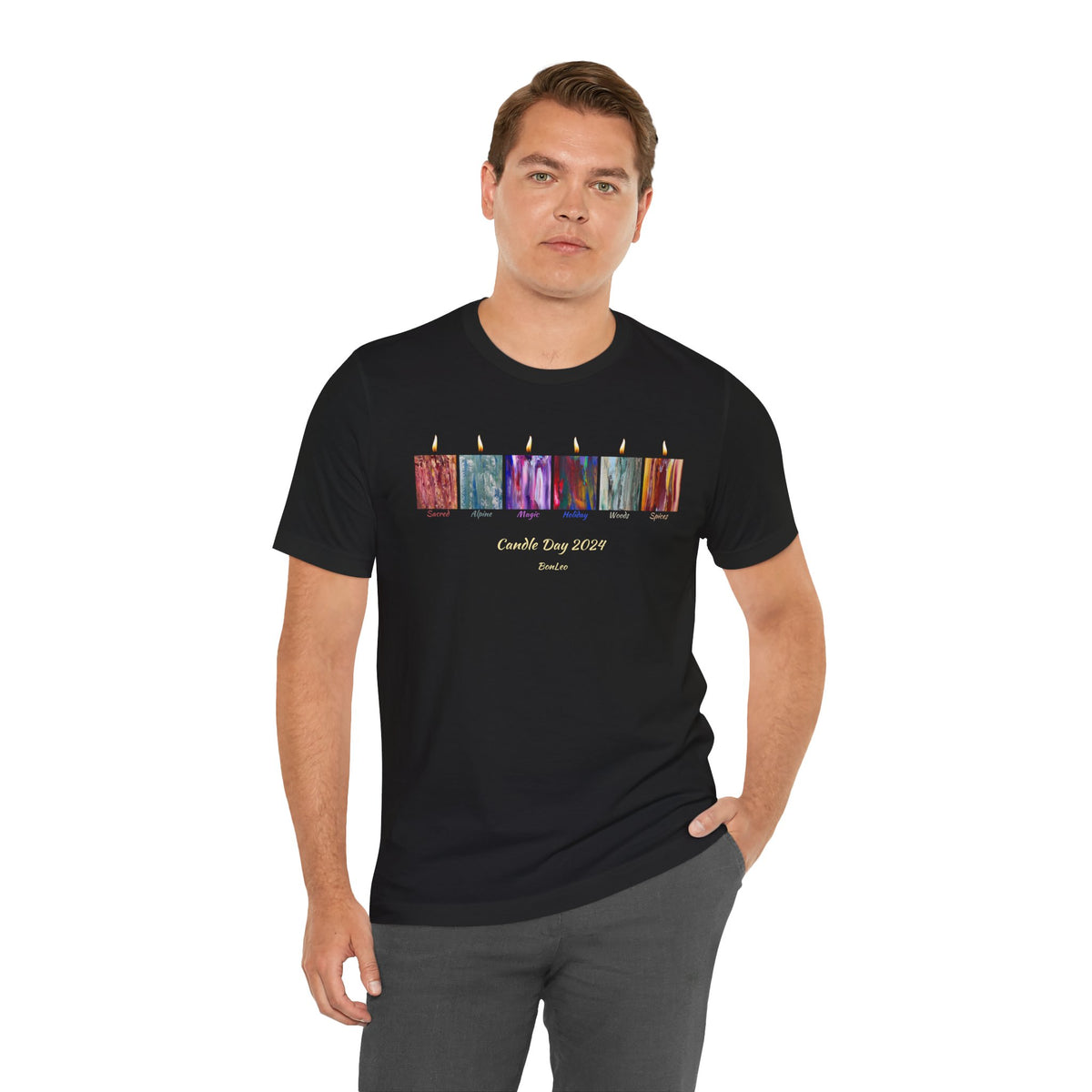 Candle Day 2024 Holiday Unisex Jersey Short Sleeve Tee - Candle Wear!