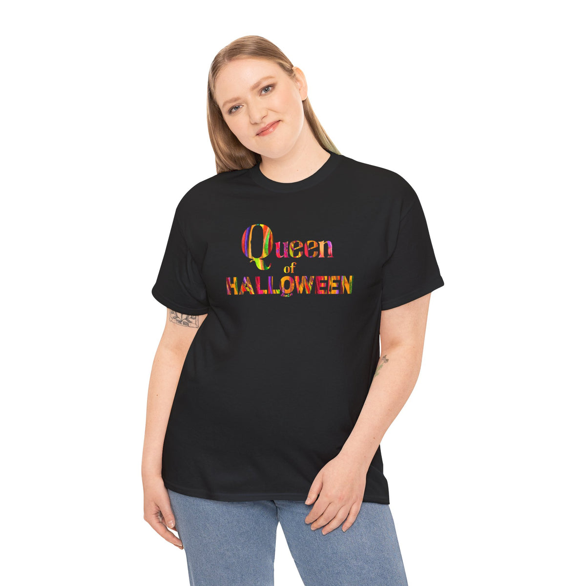 Queen of Halloween Black Unisex Tee by BonLeo - Heavy Cotton