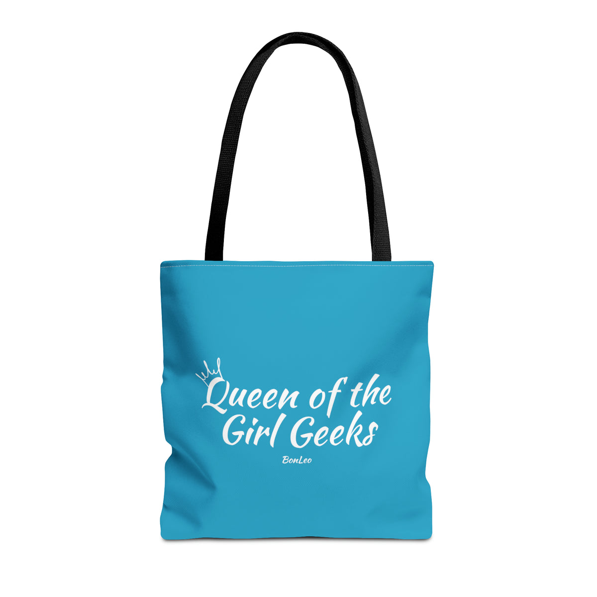 Queen of the Girl Geeks Polyester Tote Bag in Turquoise