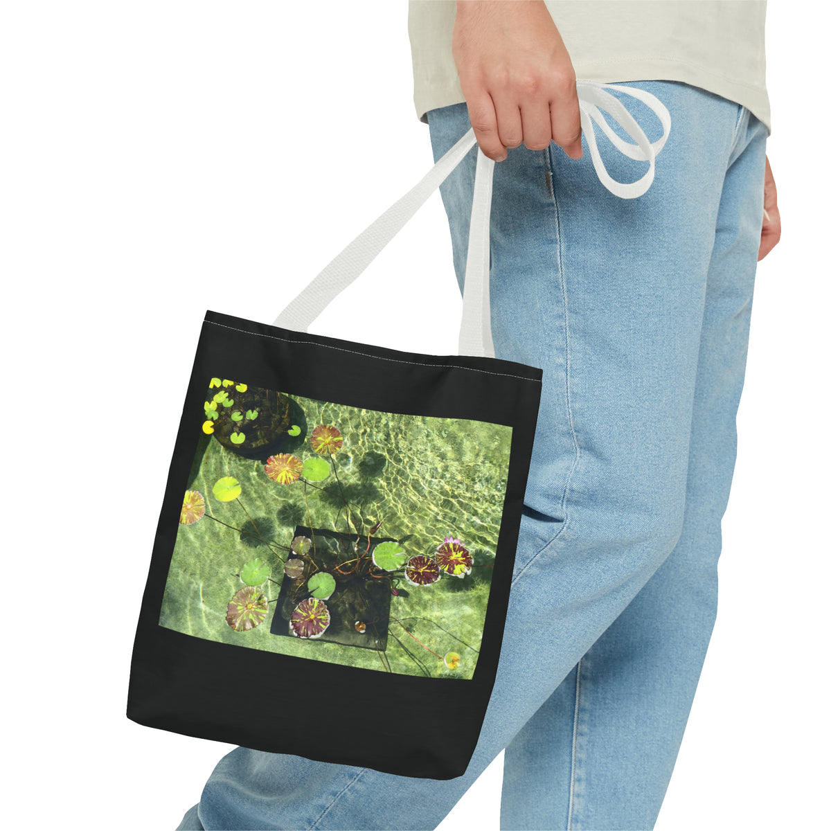 Waterlilies at The Getty Villa, Photograph by Lenny Pinna Tote Bag