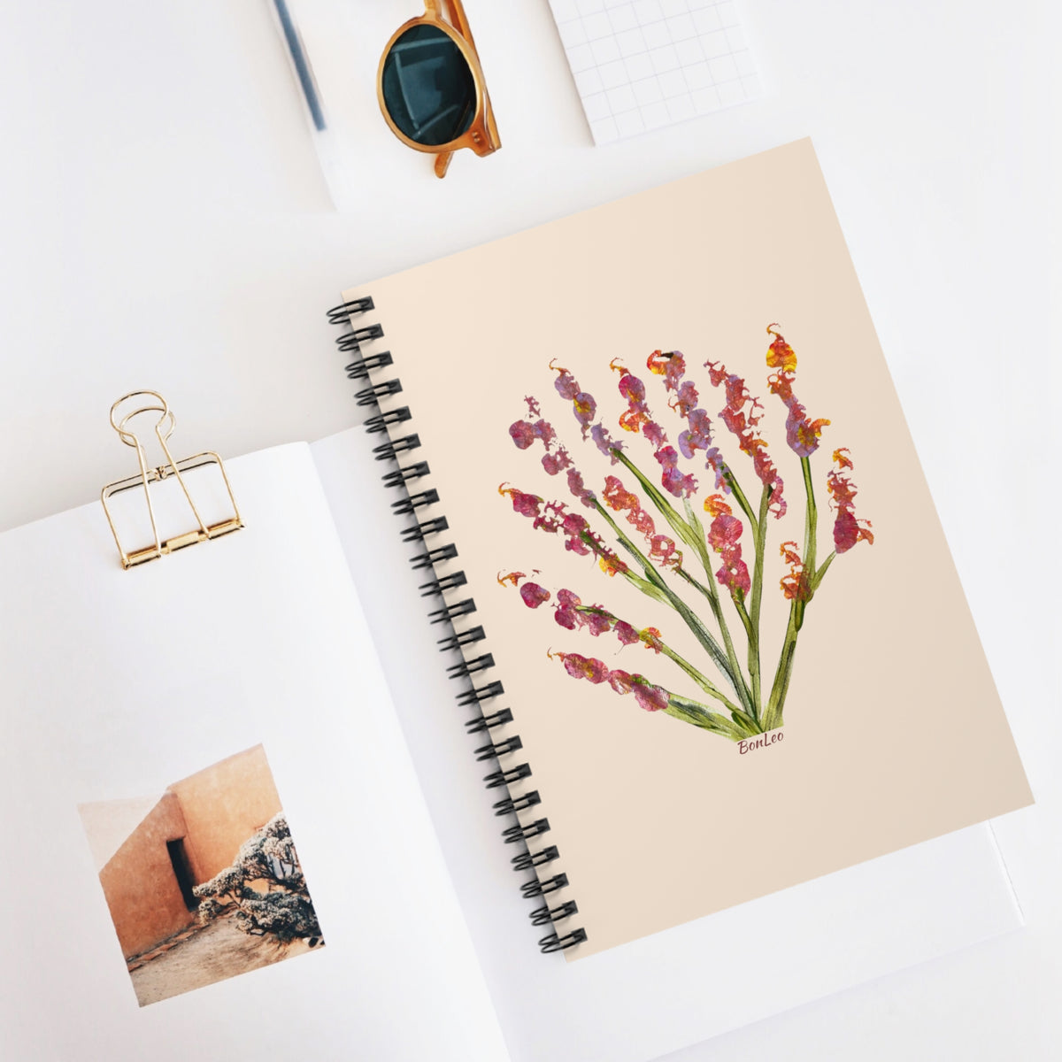 Whimsical Garden Spiral Notebook - Ruled Line in Snapdragons