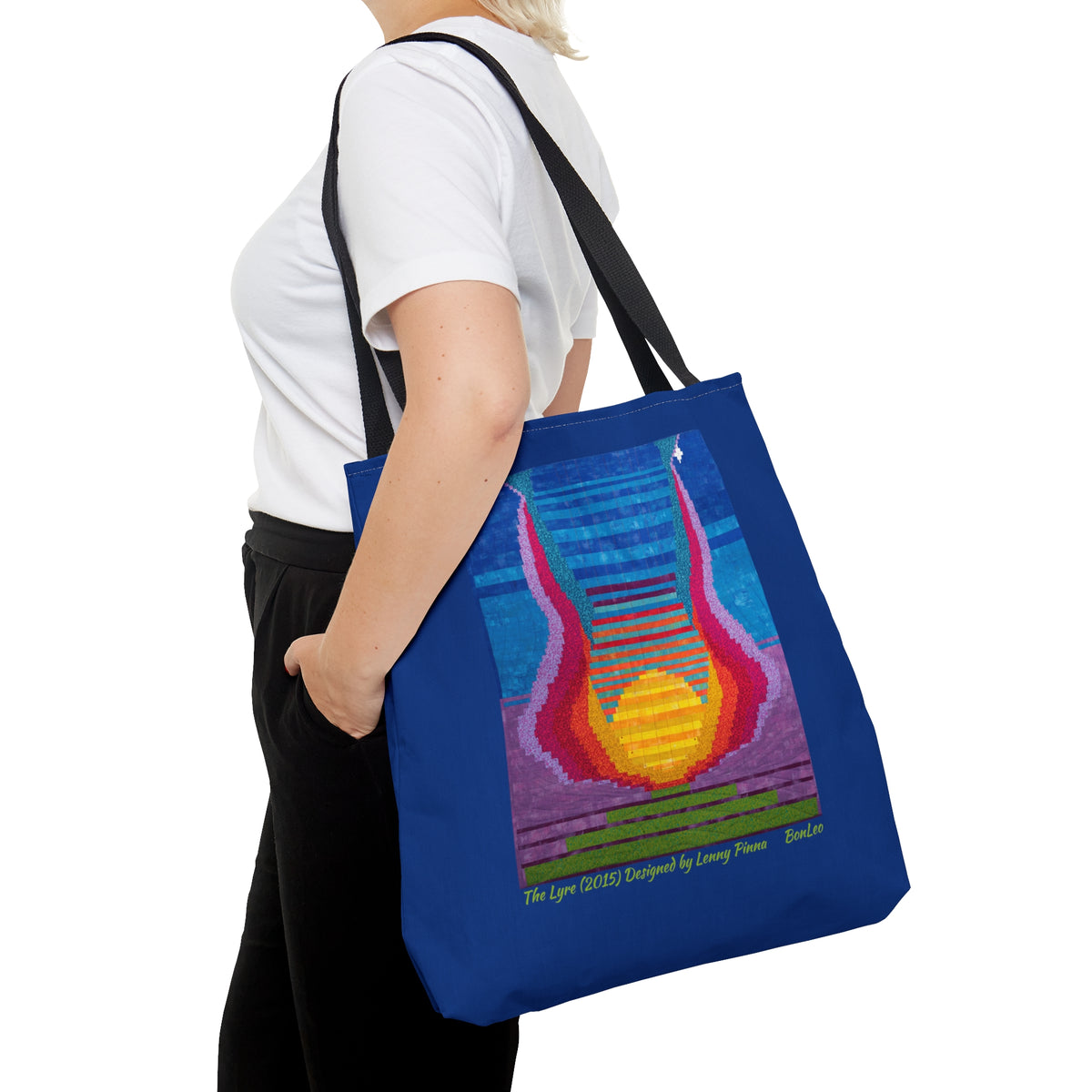 The Lyre (2015) Designed by Lenny Pinna Tote Bag in Blue