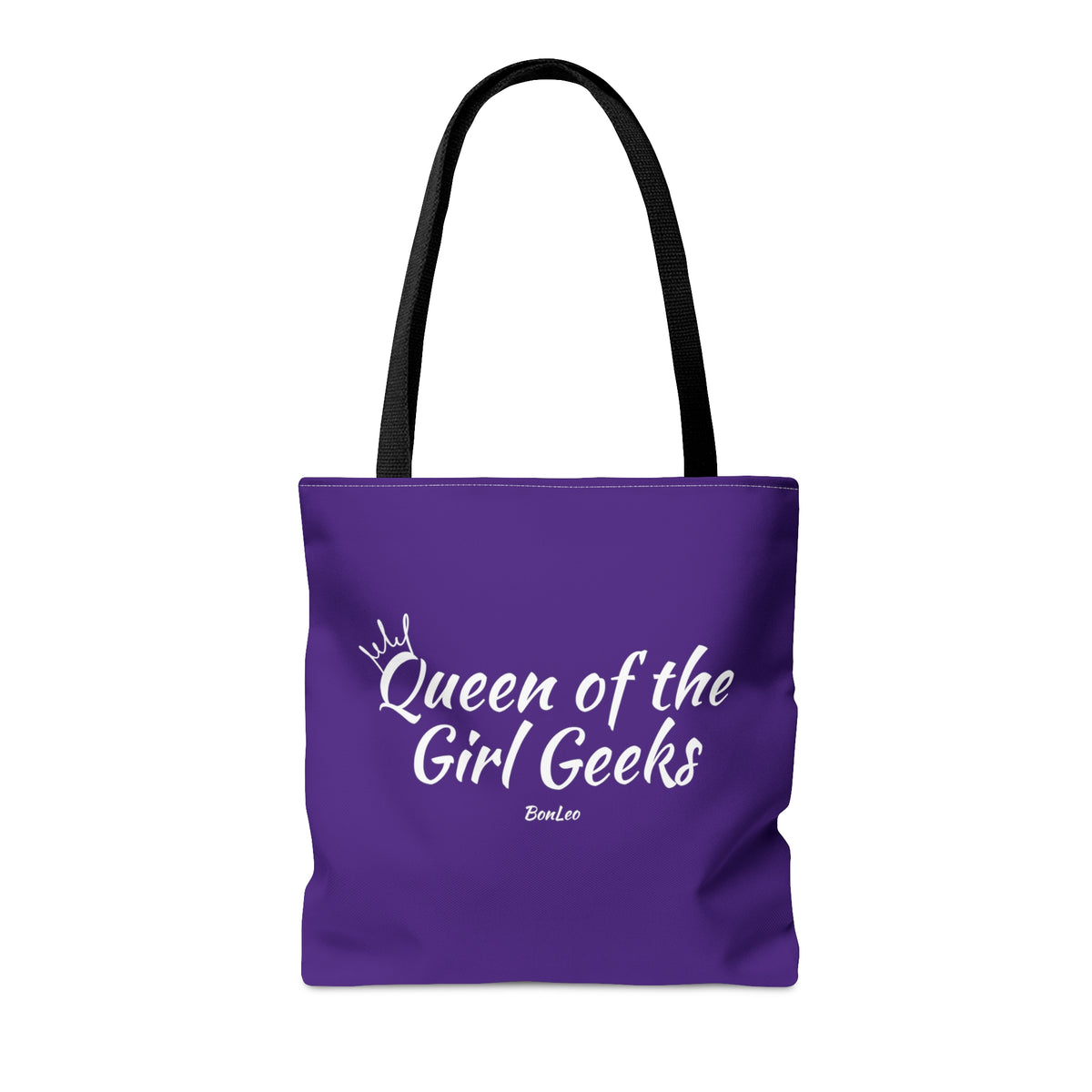 Queen of the Girl Geeks Polyester Tote Bag in Purple