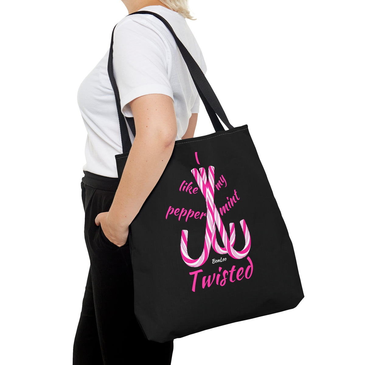 I Like My Peppermint Twisted Polyester Tote Bag