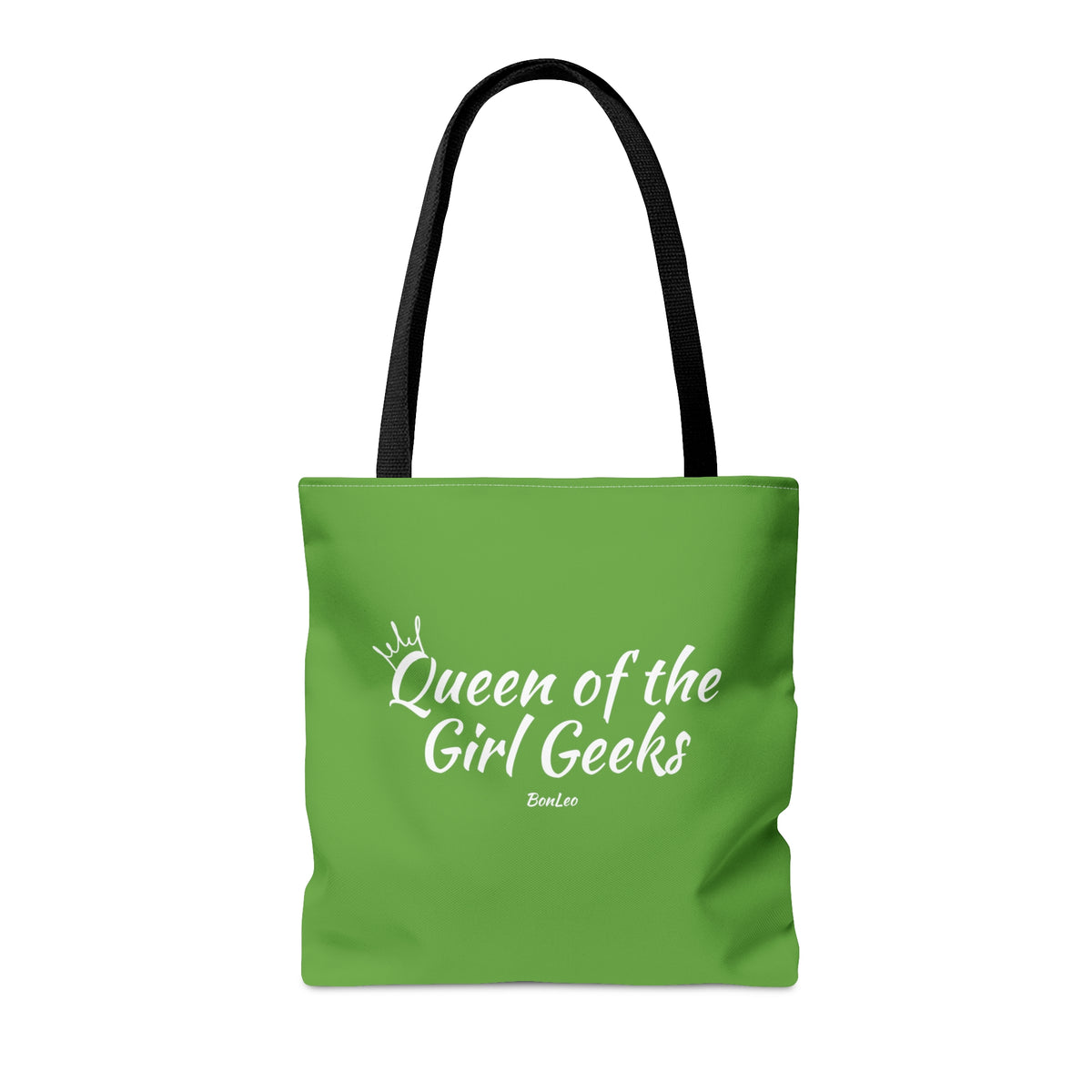 Queen of the Girl Geeks Polyester Tote Bag in Green