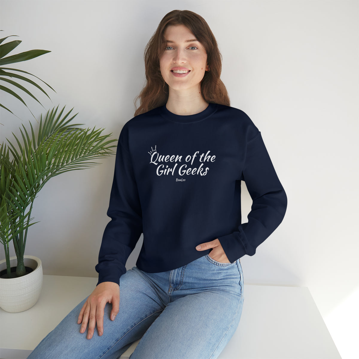 Queen of the Girl Geeks Crewneck Sweatshirt