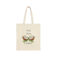 Fresh Young Coconut Cotton Canvas Tote Bag