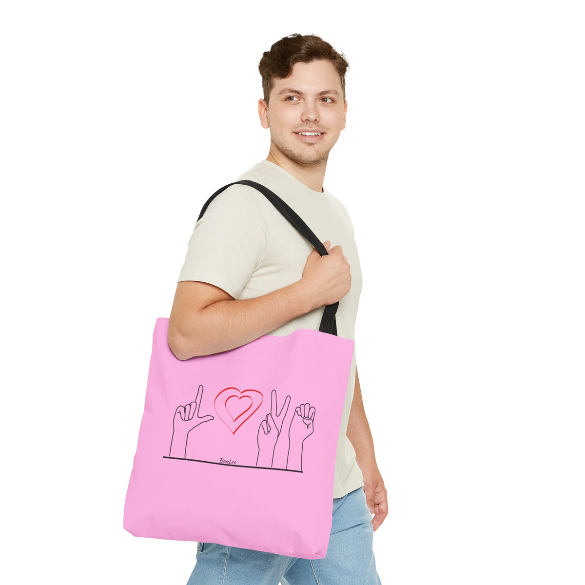 ALS Love Tote In Pink