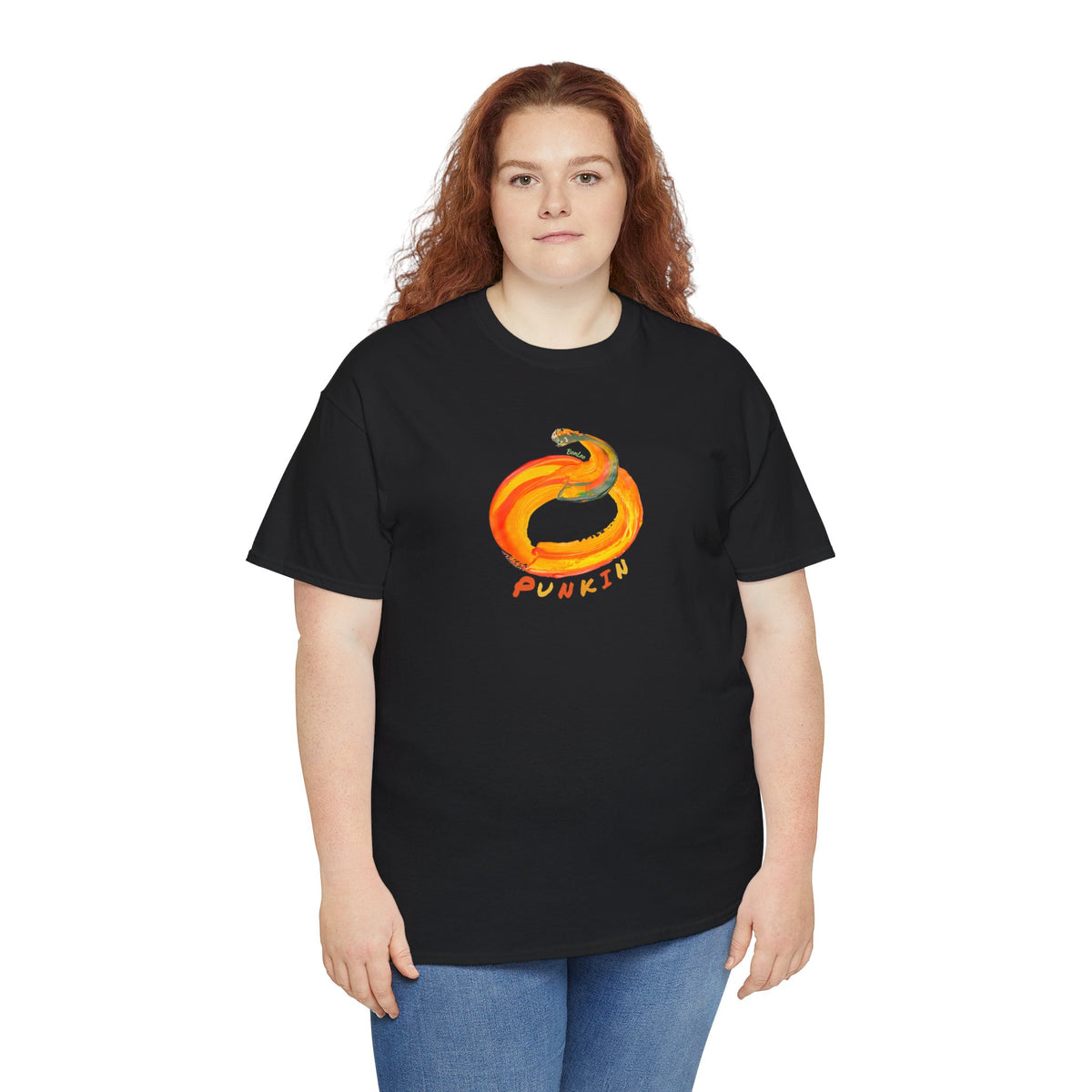 Halloween Punkin Black Unisex Heavy Cotton Tee by BonLeo