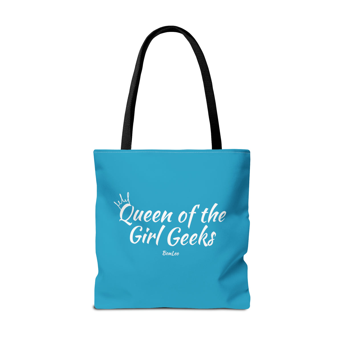 Queen of the Girl Geeks Polyester Tote Bag in Turquoise