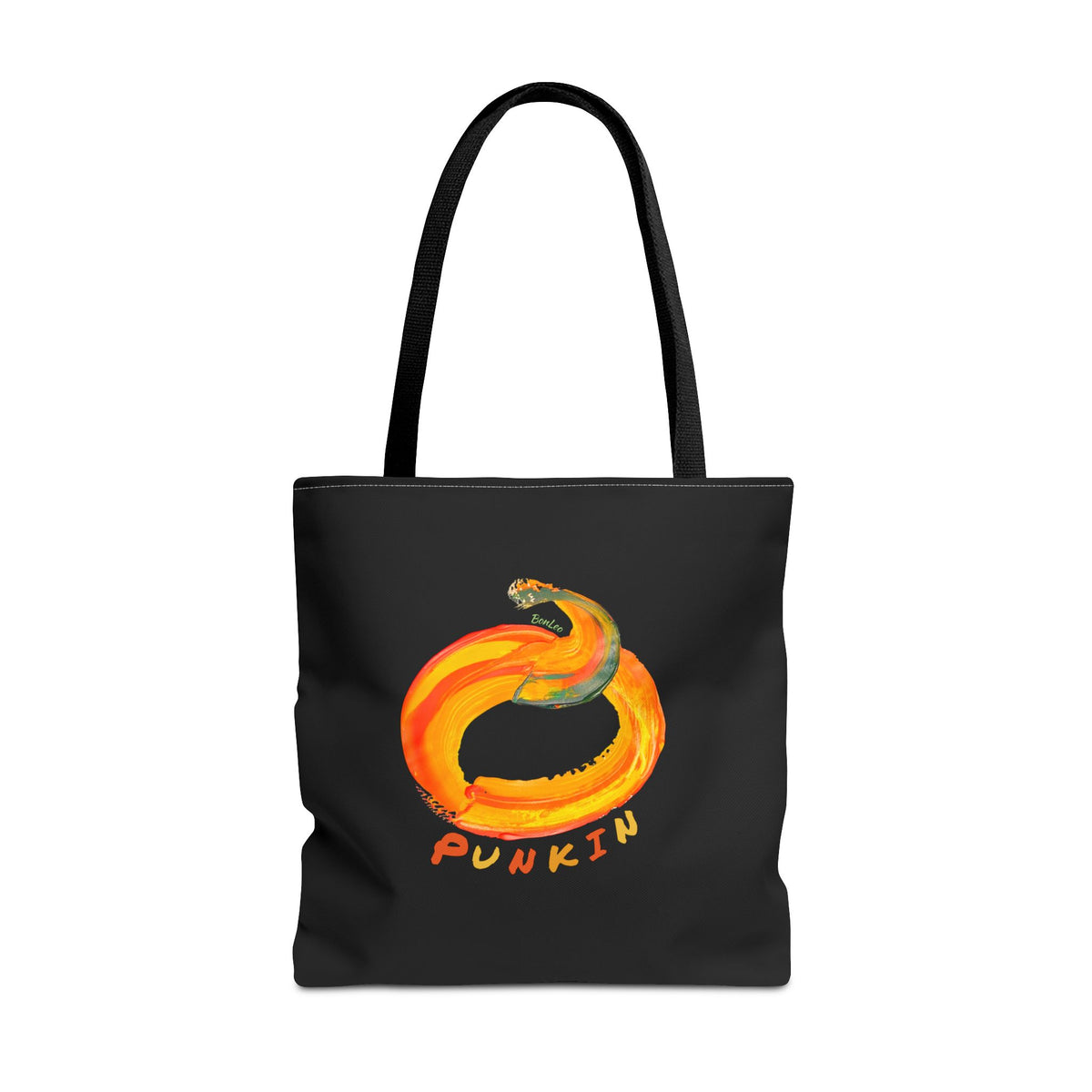 Halloween Punkin Black Unisex Heavy Tote Bag by BonLeo