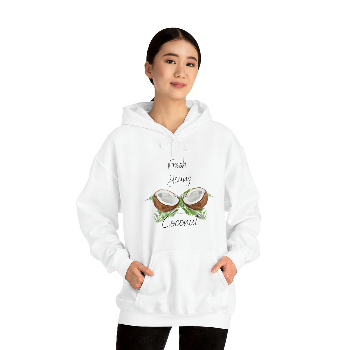 Fresh Young Coconut Hoodie in White