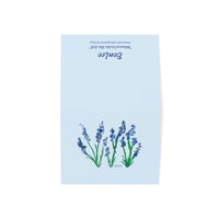 Whimsical Garden Greeting Cards in Blue Bells (1, 10, 30, and 50pcs)